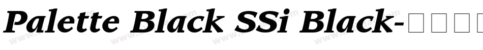 Palette Black SSi Black字体转换